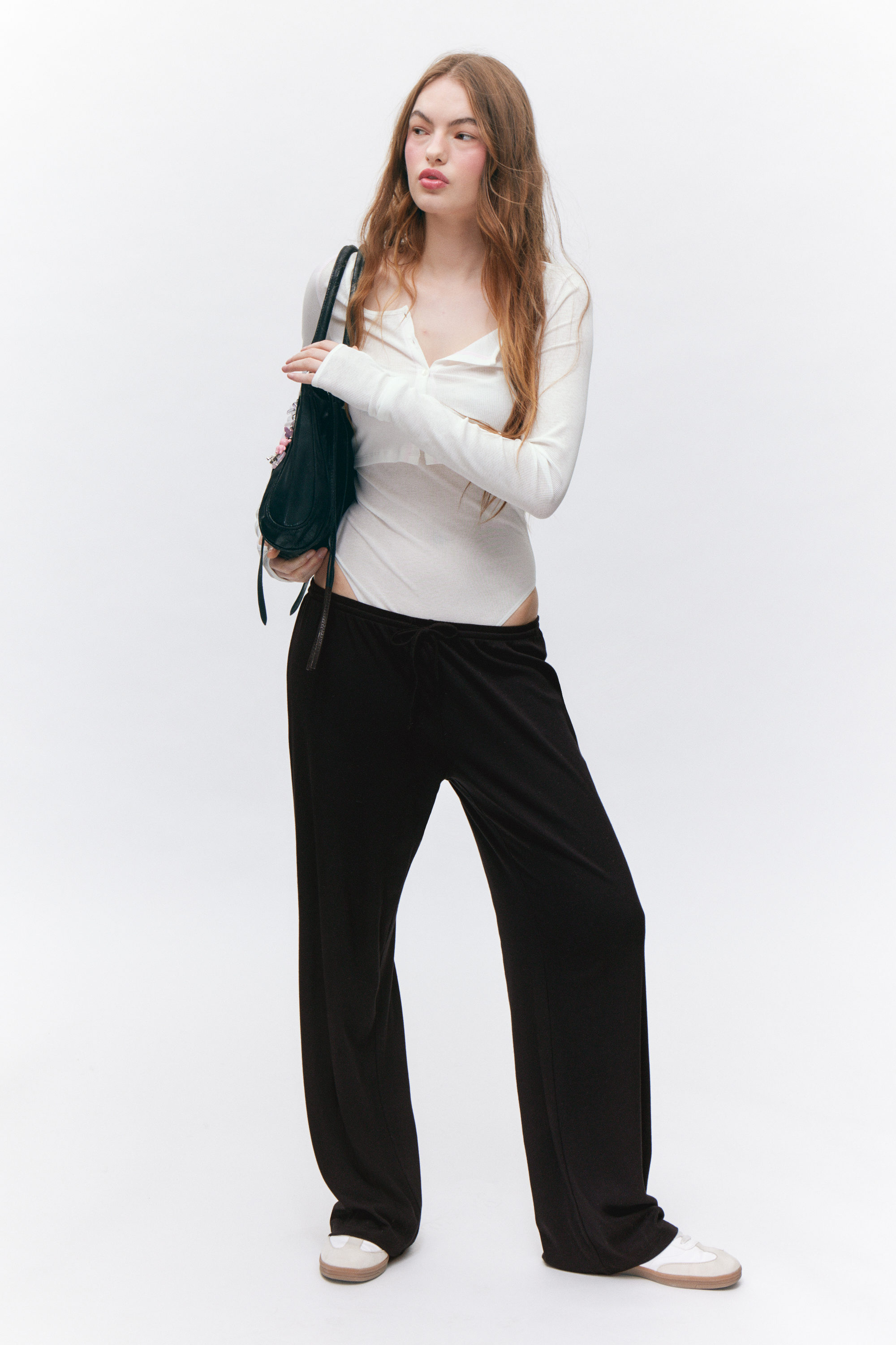 Black - Relaxed Pyjama Trousers - 0