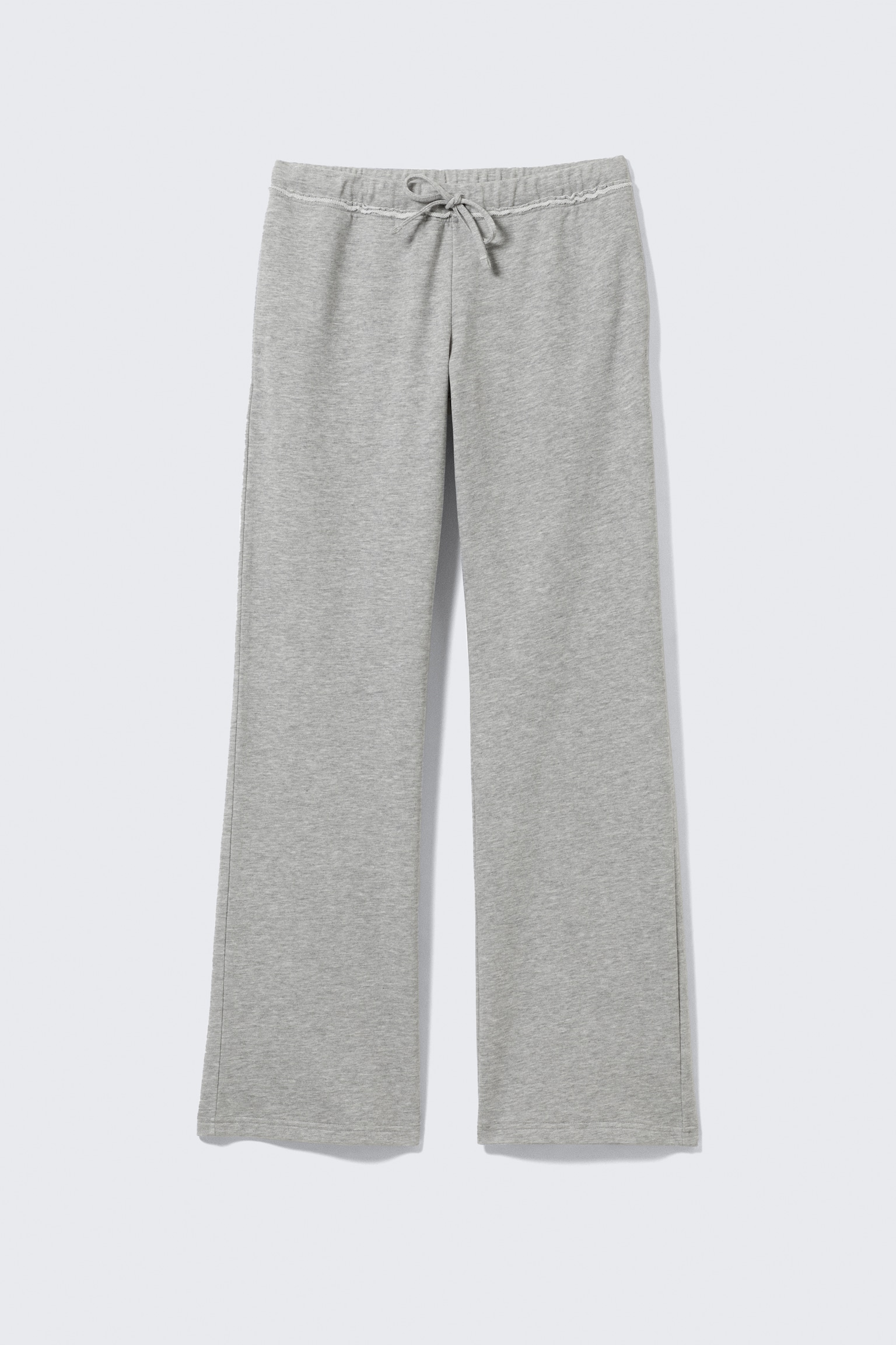 Soft Terry Pyjama Bottoms - Grey Melange/Dusty Blue - 2
