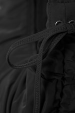 Black - Ruched Crescent Shoulder Bag - 2