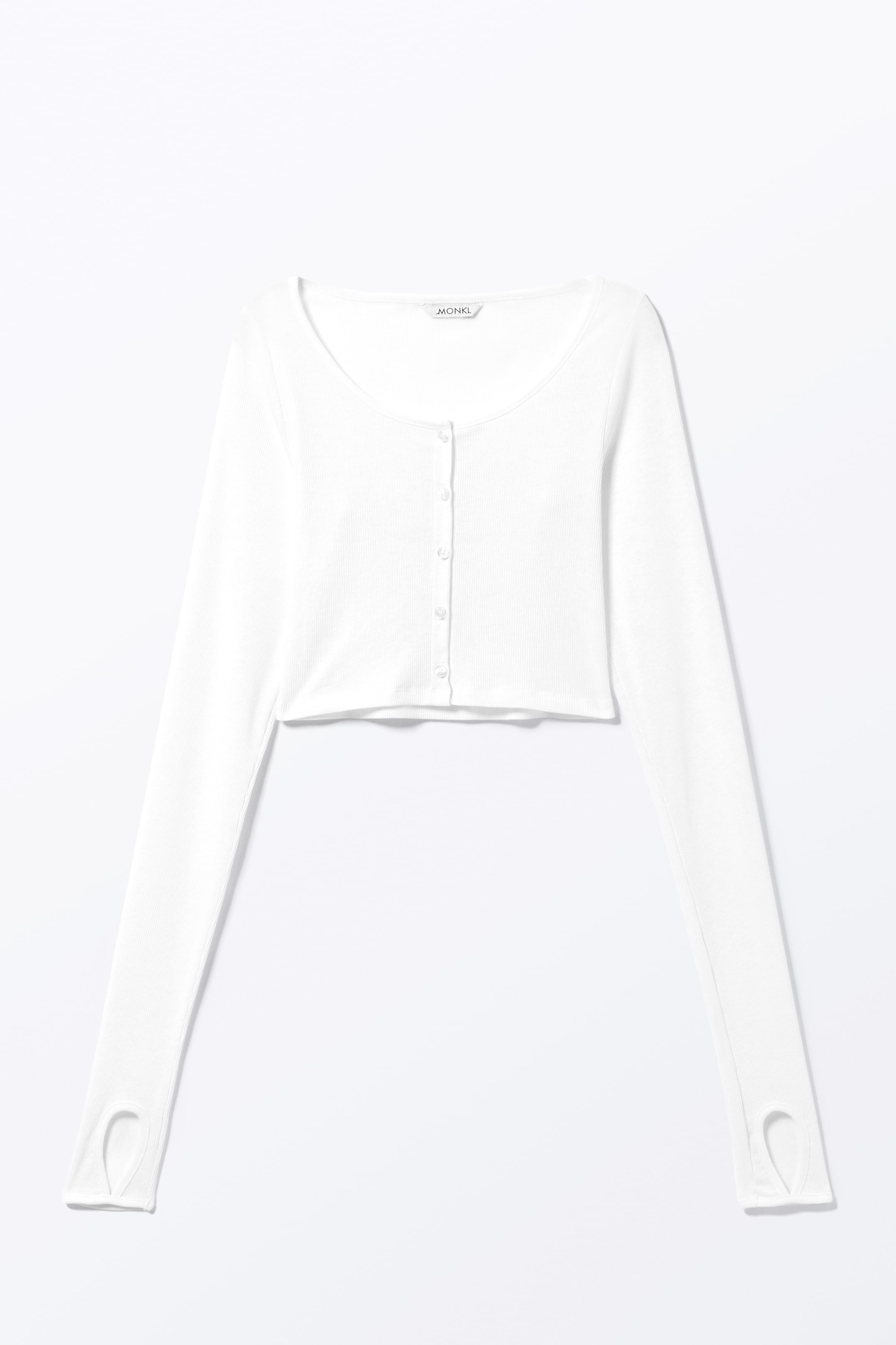 Größeres Bild anzeigen: Feiner Ripp-Cardigan - Weiß - Ladies | H&M AT 4