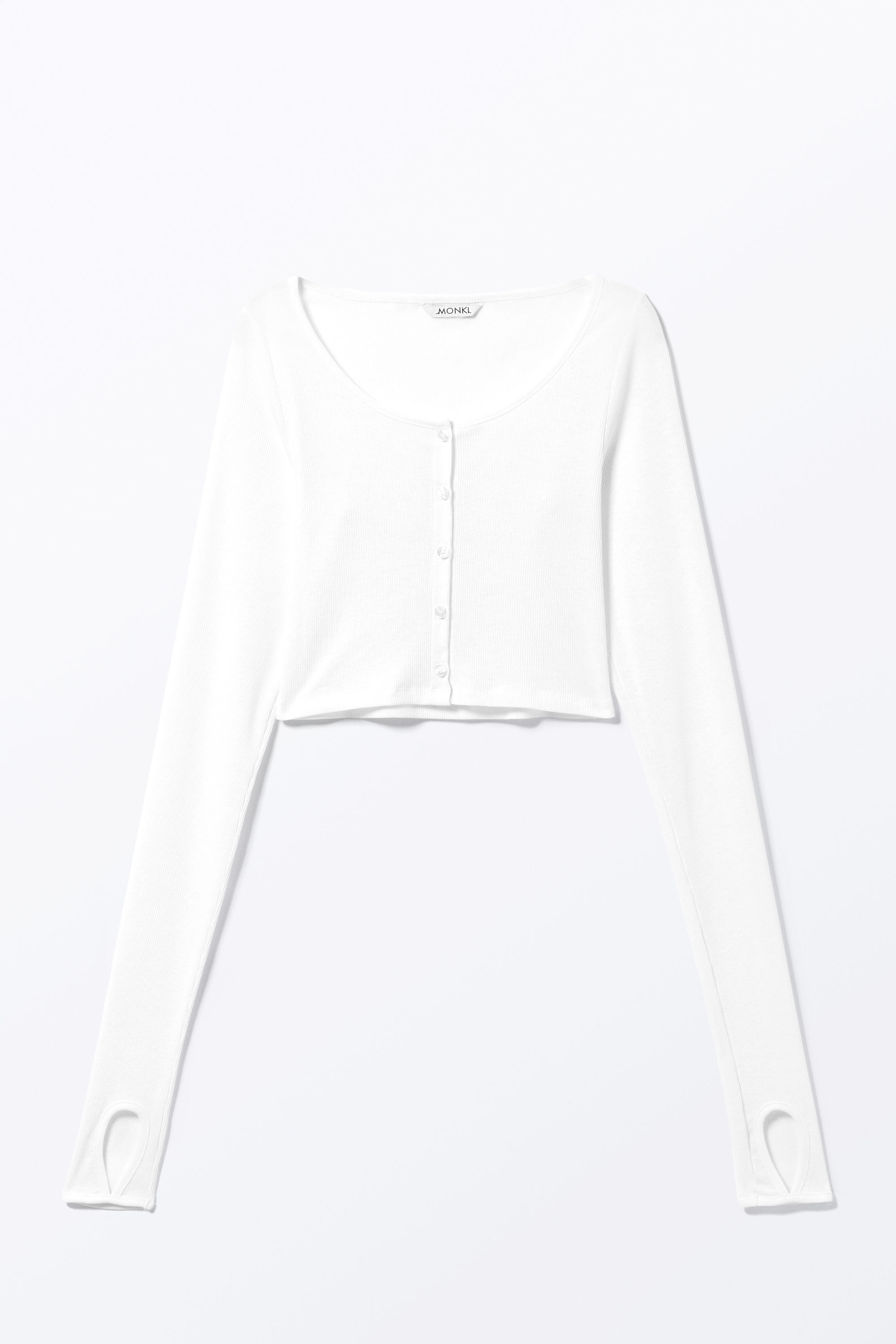 Weiß - Feiner Ripp-Cardigan - 3
