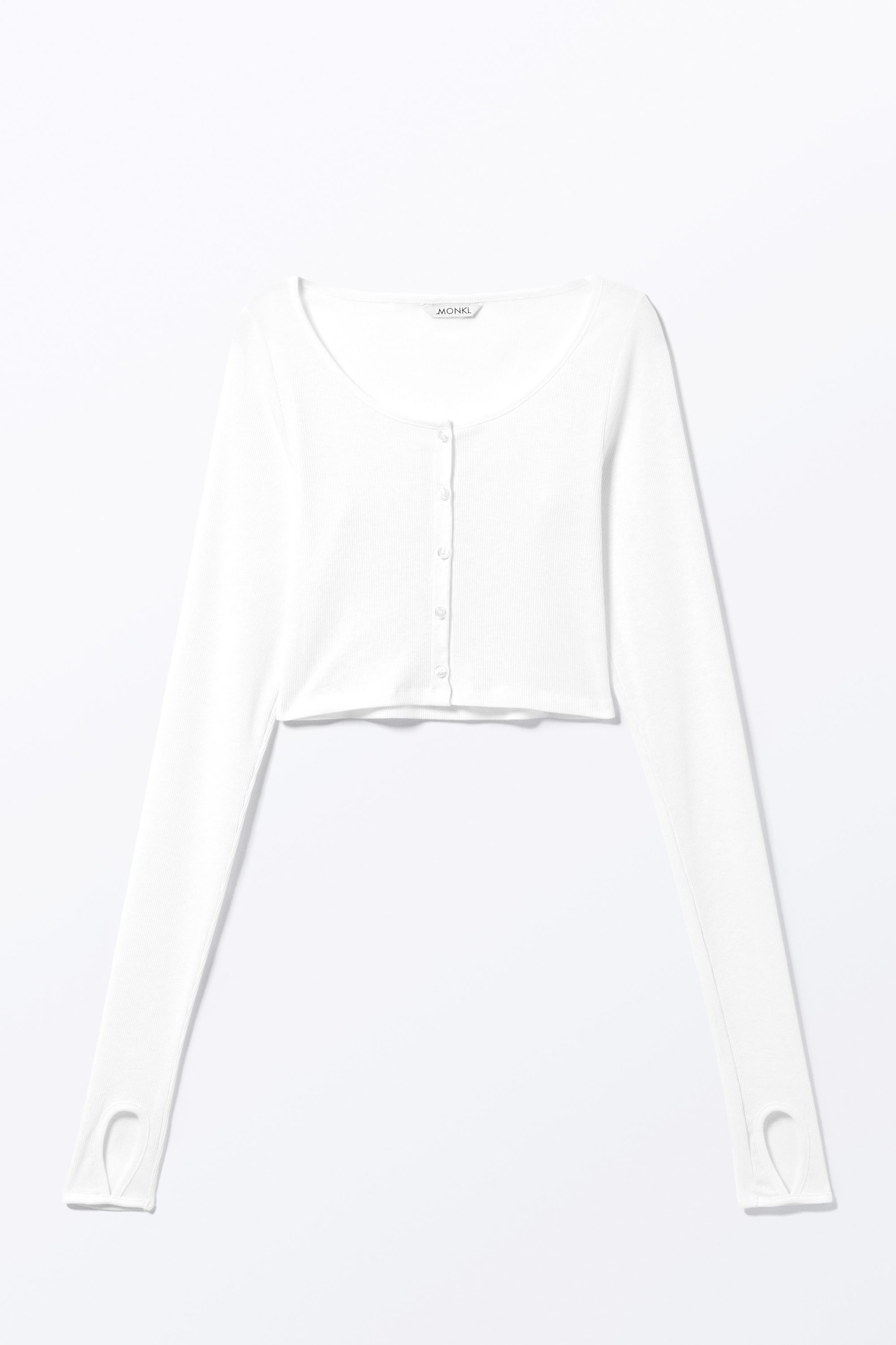 White - Sheer Ribbed Cardigan - 0