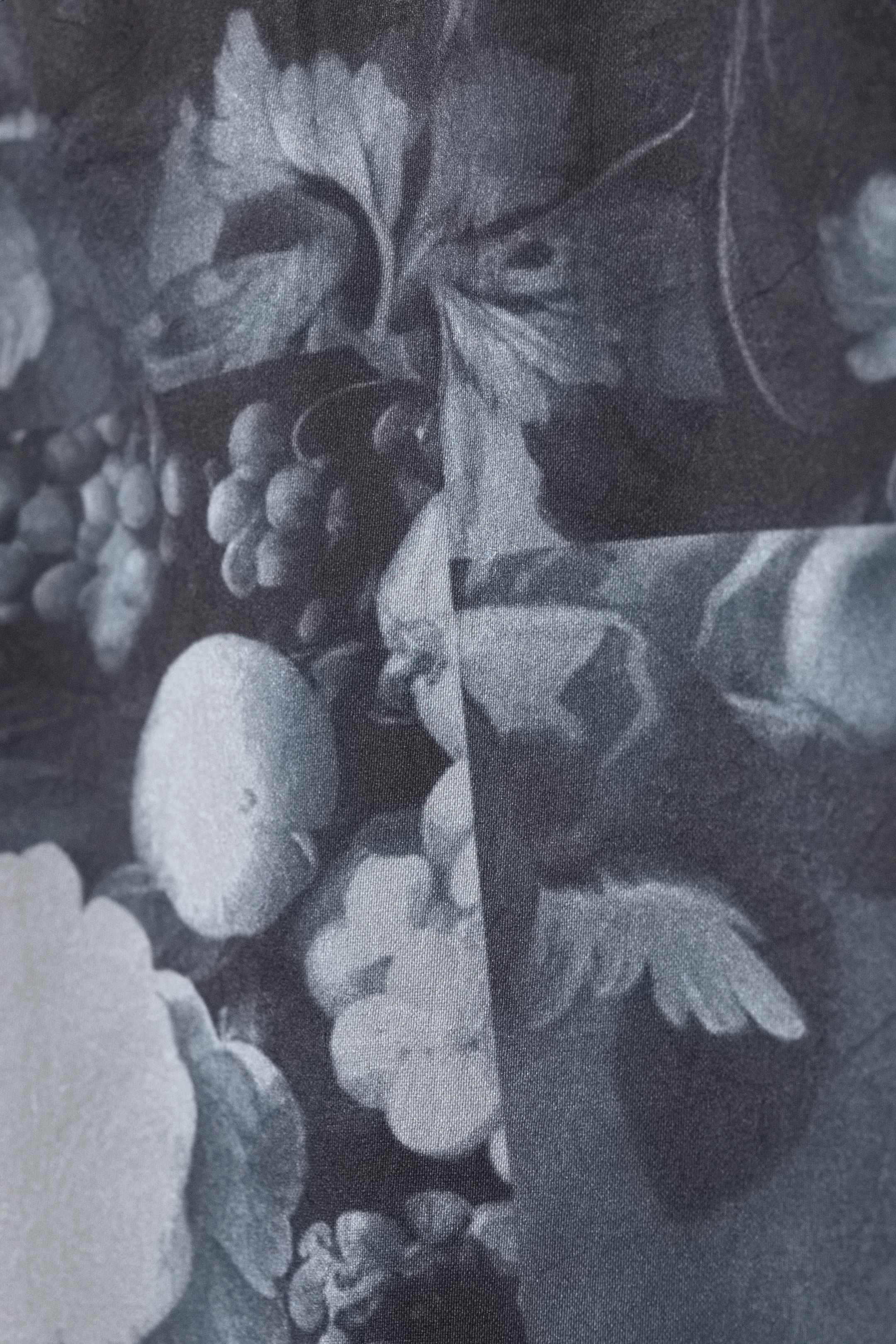 Dark Grey - Collage Print - Printed Low Rise Maxi Skirt - 5