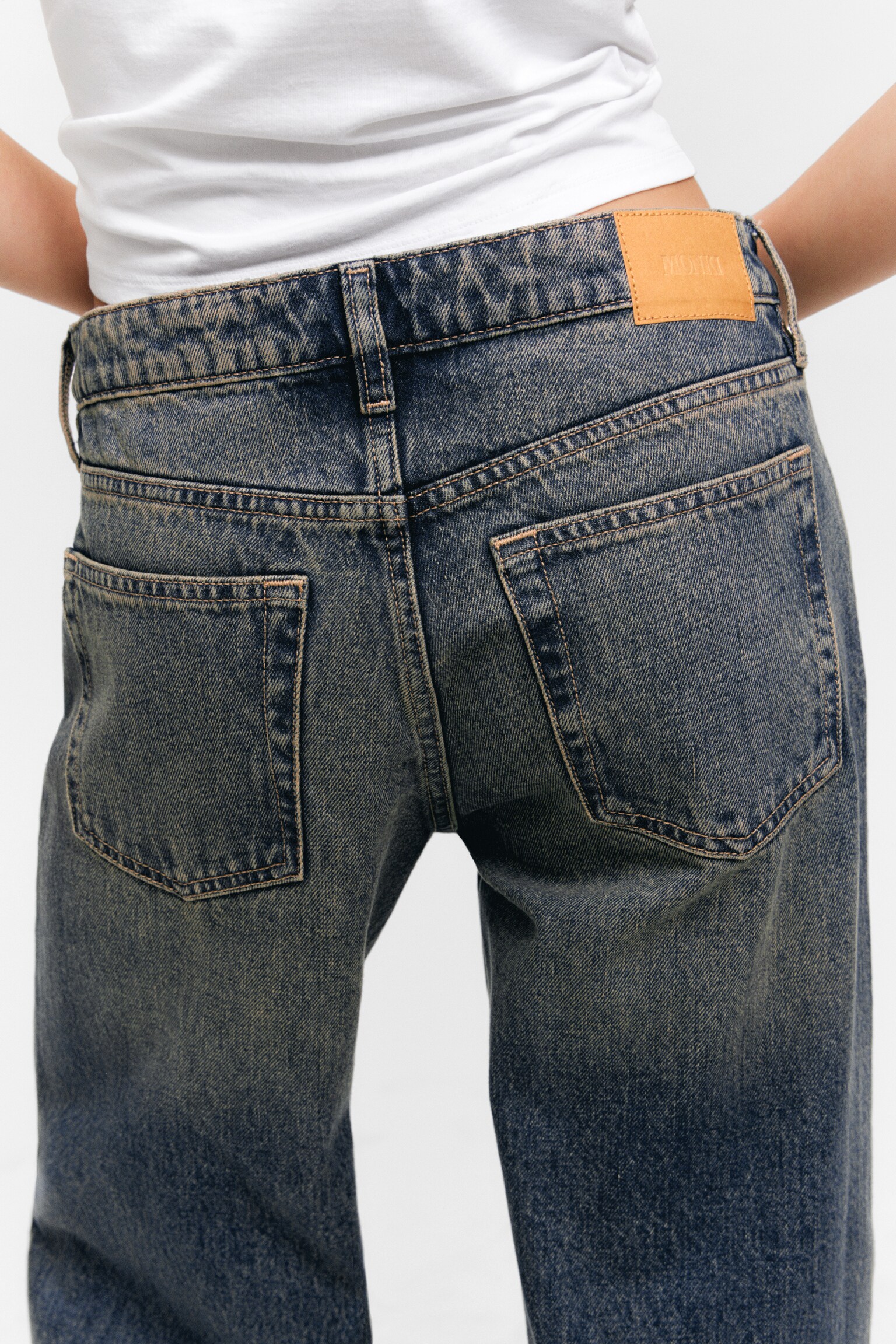 Jean Imoo taille basse large - Bleu désert - 5