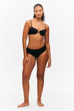 Black - Underwired Padded Bikini Top - 1