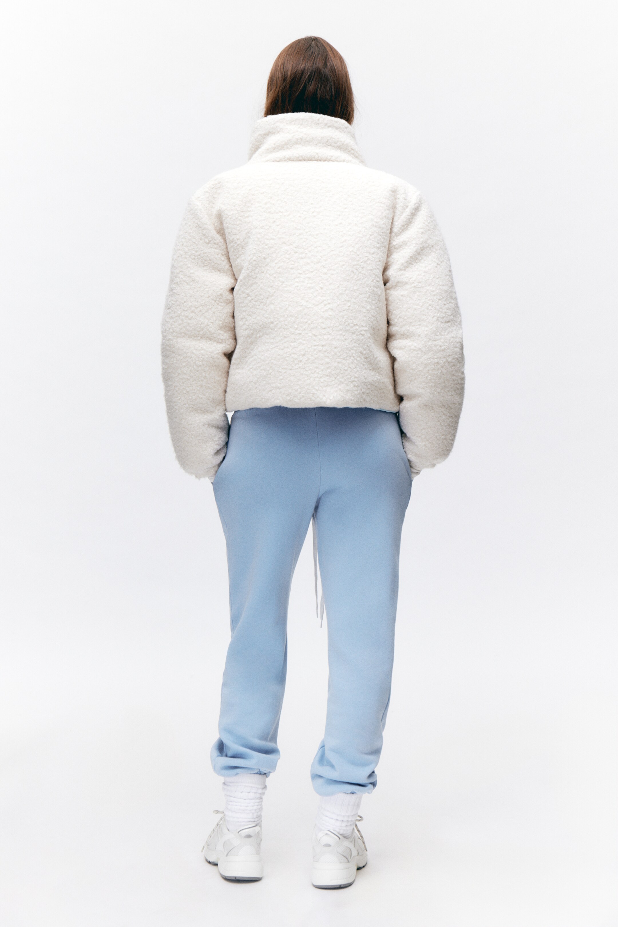 Visa större bild: Vändbar vadderad pufferjacka - Blå/vit - DAM | H&M SE 1