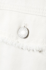 White - Cropped Boxy Twill Jacket - 2