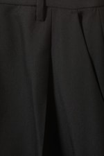 Black - Pleated High Waist Wide Leg Suiting Trousers - 4