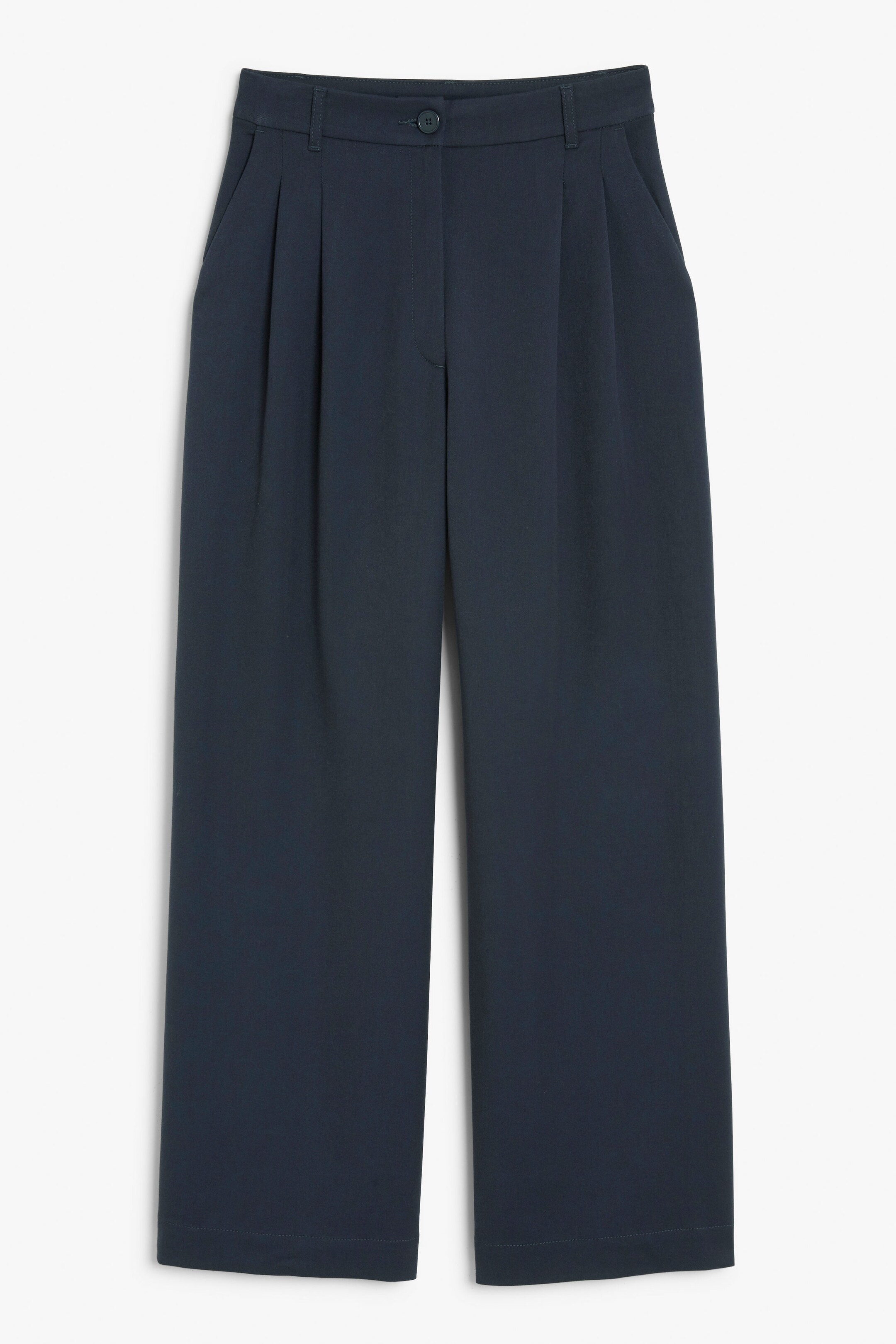 Dark blue - Wide Leg Trousers - 0