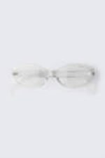 Transparent - Slim Oval Tinted Sunglasses - 0