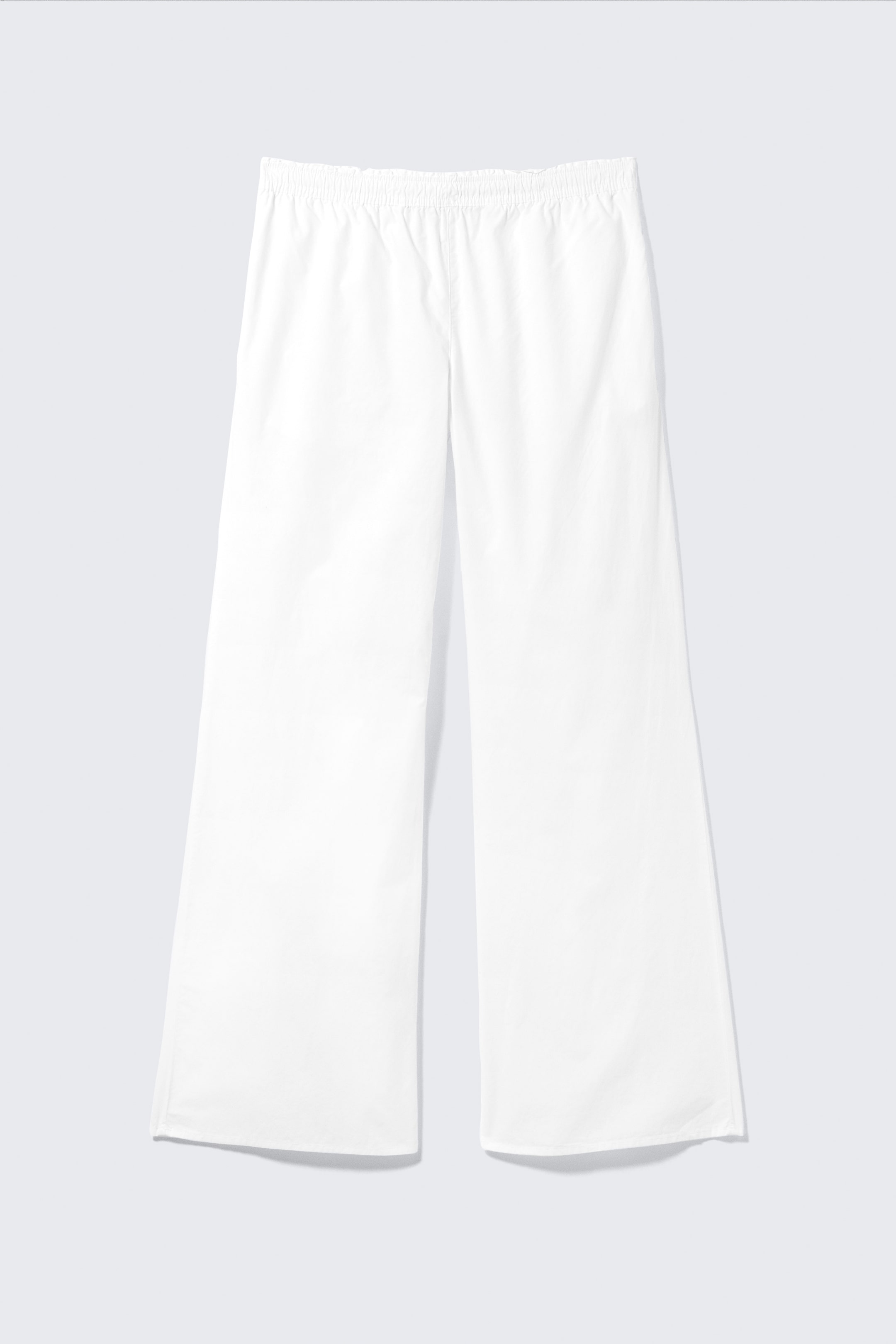 View larger image: Wide Leg Cotton Poplin Pyjama Trousers - White - Ladies | H&M GB 4