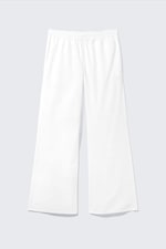 White - Wide Leg Cotton Poplin Pyjama Trousers - 0