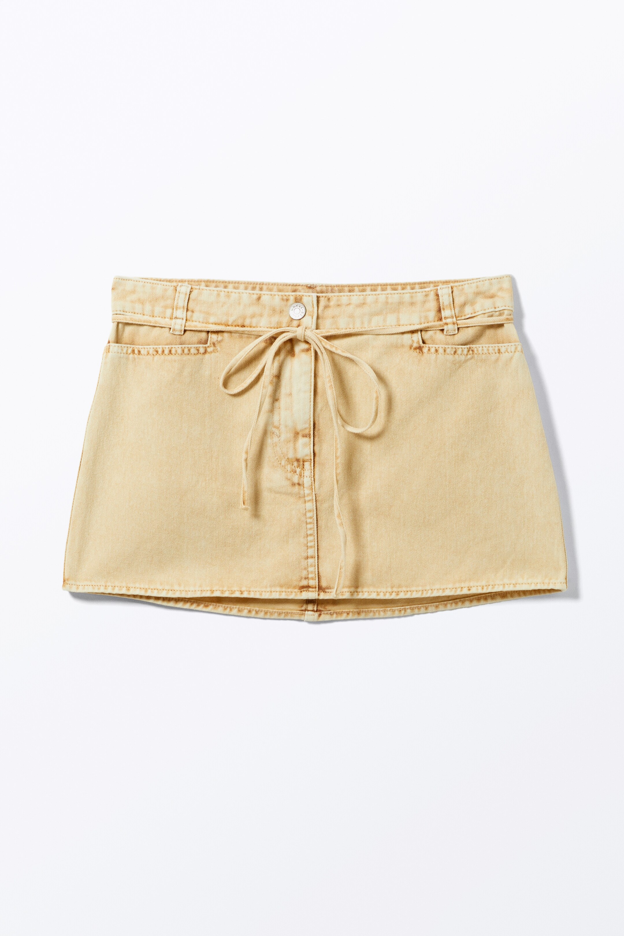 Ingrandisci l'immagine: Low Waisted Denim Mini Skirt - Beige - DONNA | H&M CH 4