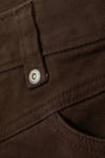 Dark Brown - Ultra Low Rise Capri Trousers - 5