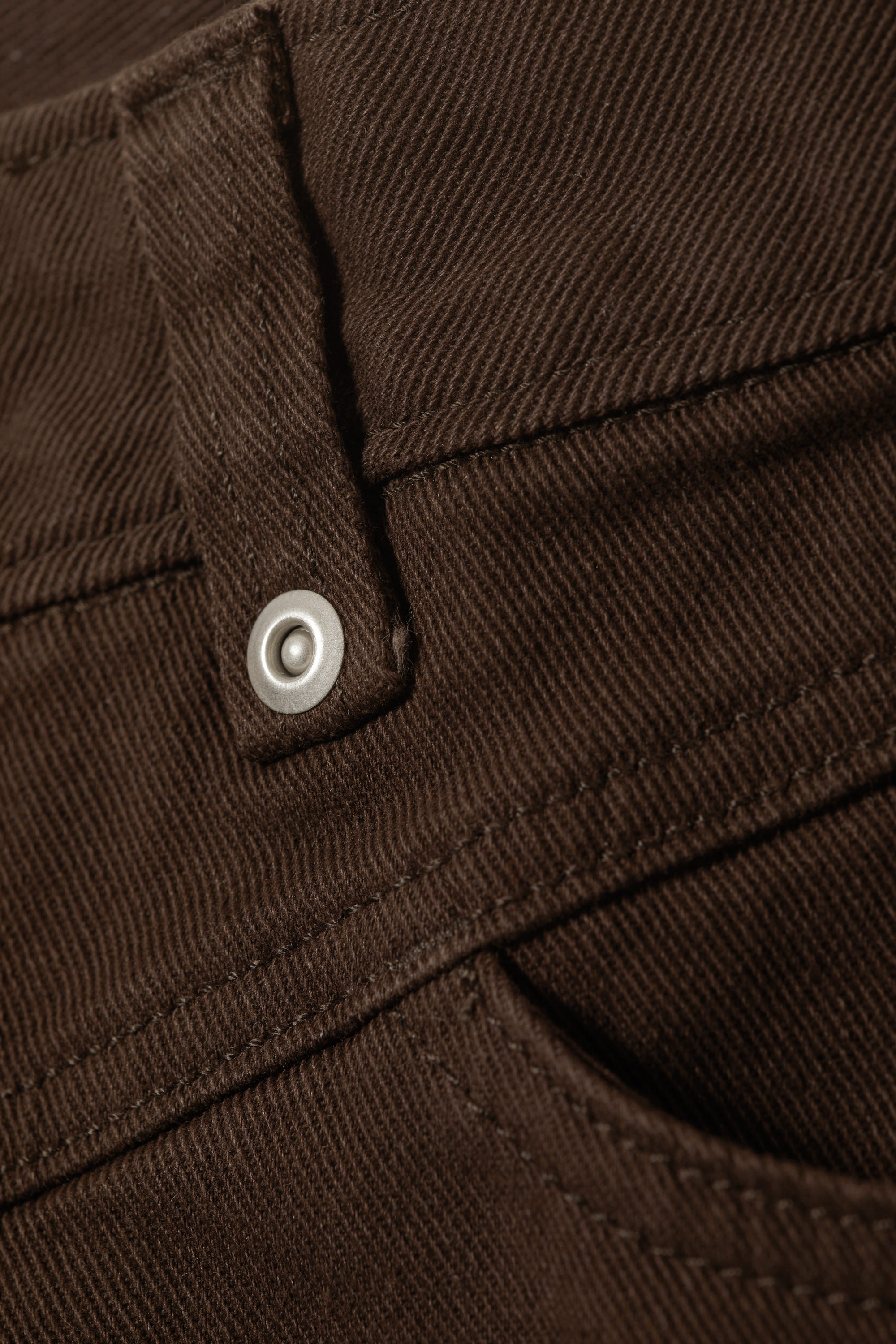 Dark Brown - Ultra Low Rise Capri Trousers - 5