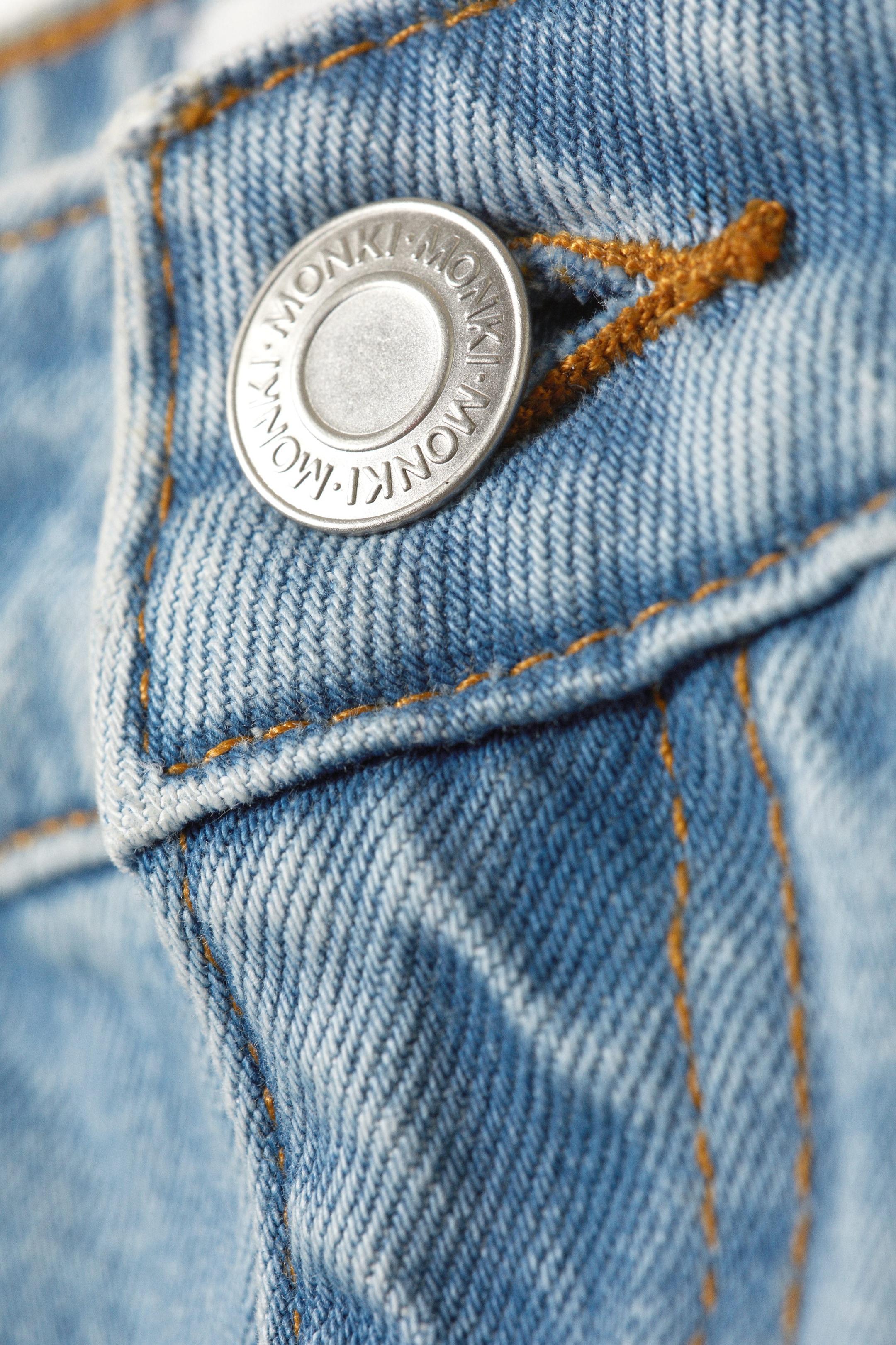 Fresh Blue - Light Blue - Low Rise Raw Hem Mini Denim Skirt - 5