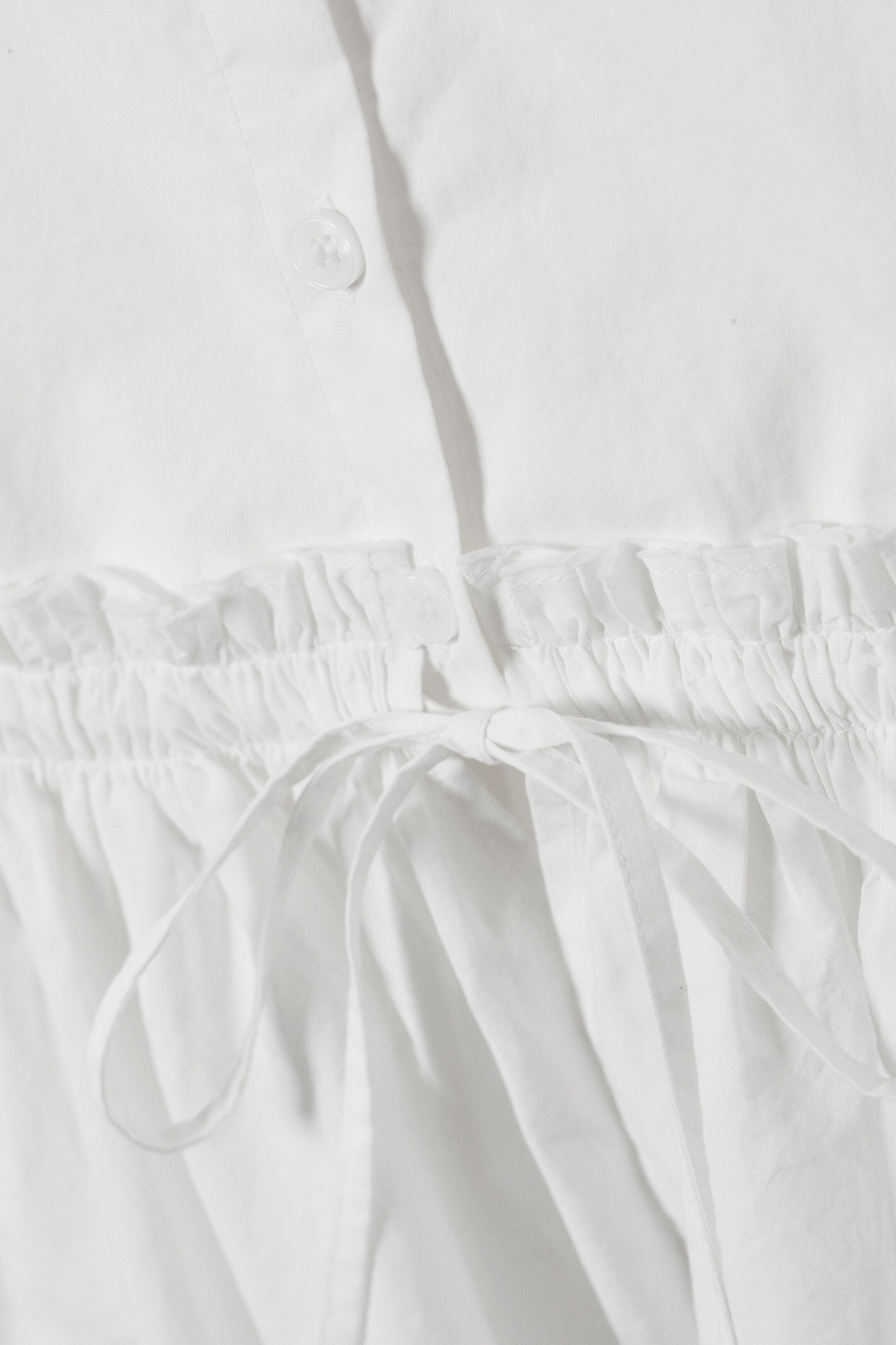 View larger image: Peplum Cotton Poplin Blouse - White - Ladies | H&M GB 6