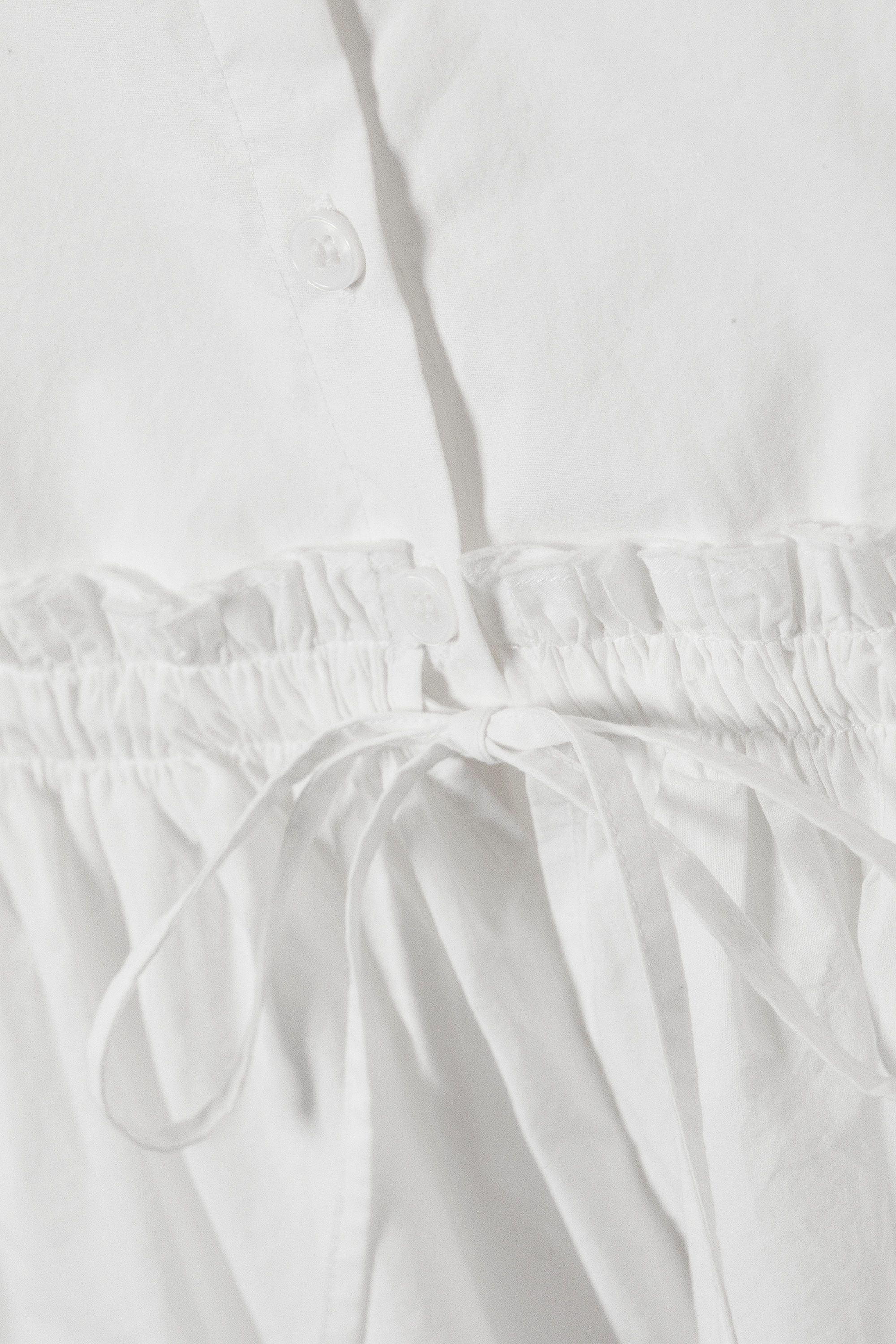 Weiß - Schößchenbluse aus Baumwollpopeline - 5