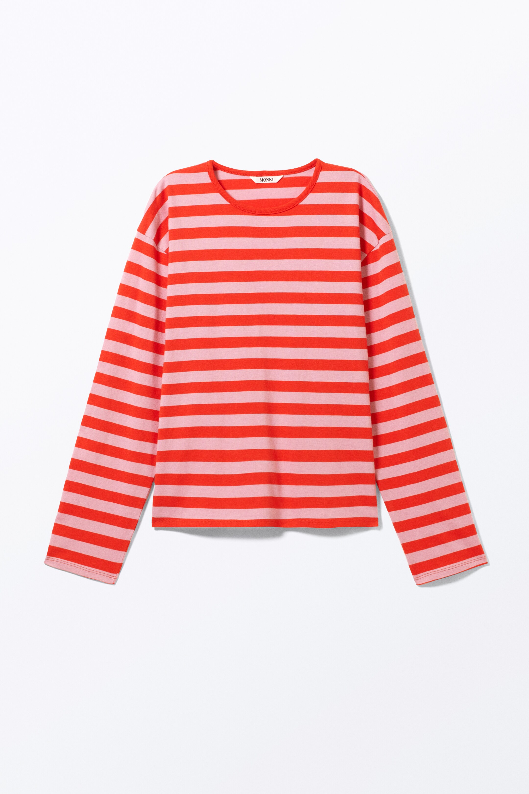 Grösseres Bild ansehen: T-Shirt mit kastigem Ärmel - Rote und rosa gestreift - DAMEN | H&M CH 4