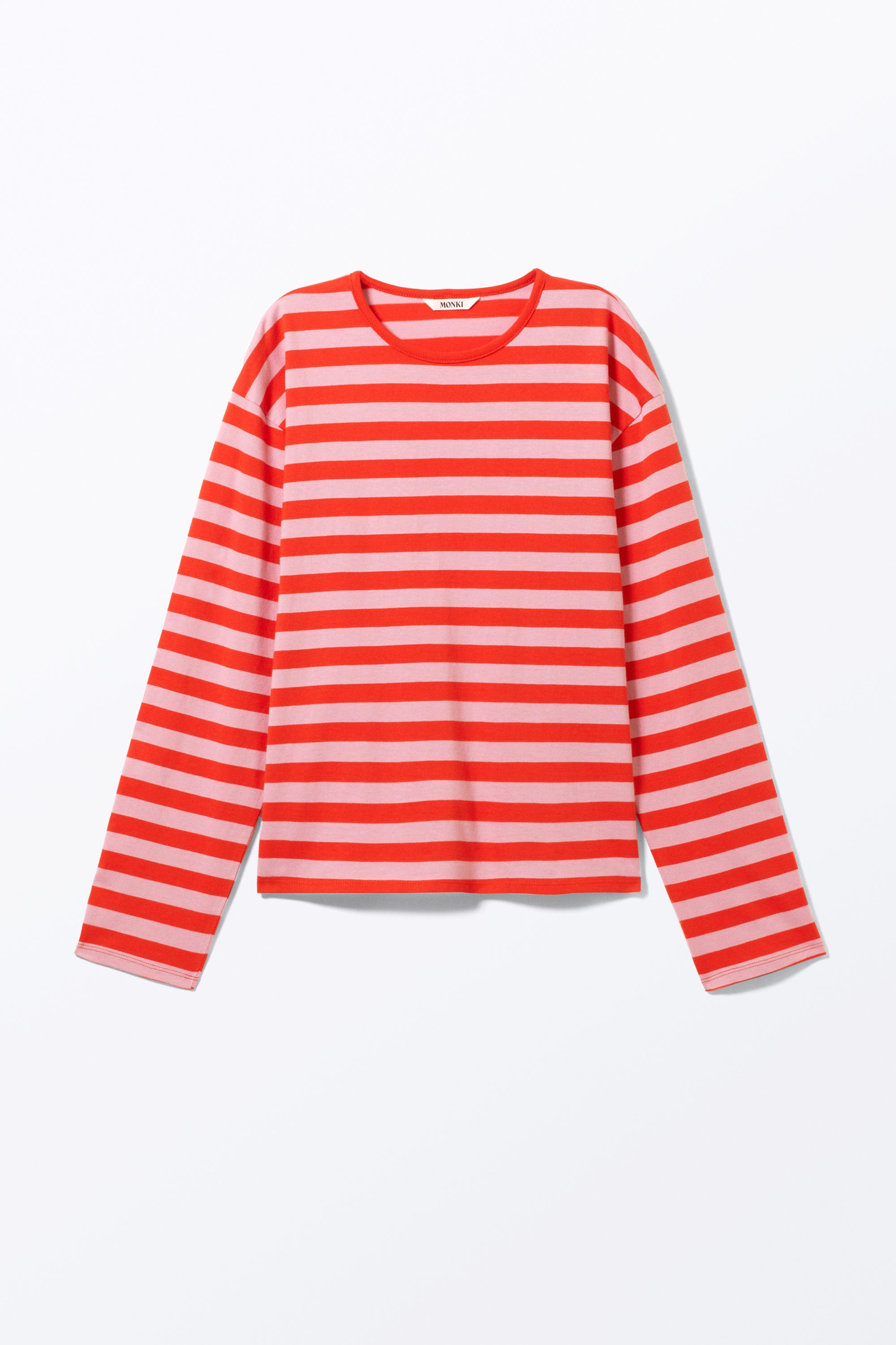 Red & Pink Stripes - Boxy Sleeve T-Shirt - 0