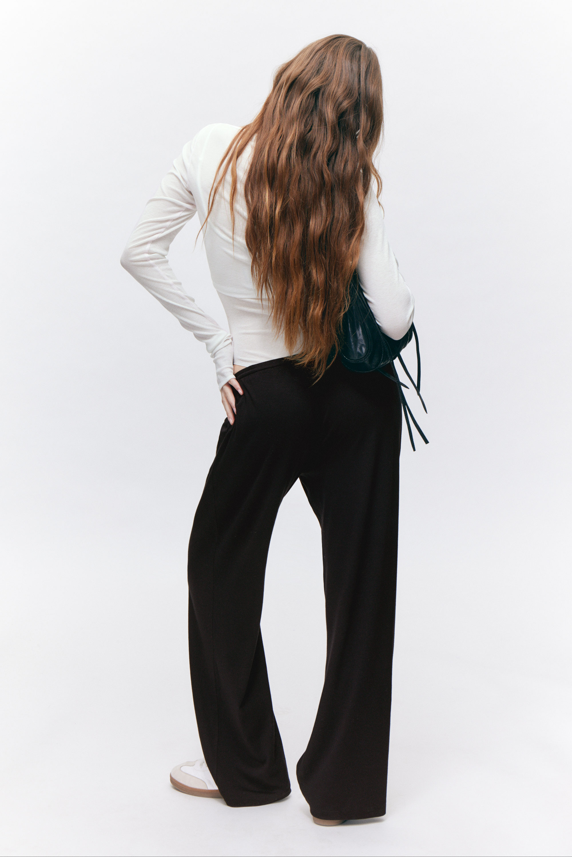 Black - Relaxed Pyjama Trousers - 2