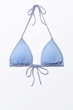 Blue Glitter - Glitter Triangle Bikini Top - 1