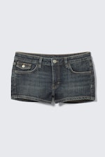 Desert Blue - mörkblå - Cheri Low Waist Mini Denim Shorts - 0