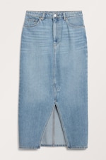 Mid blue - Midi denim skirt - 0