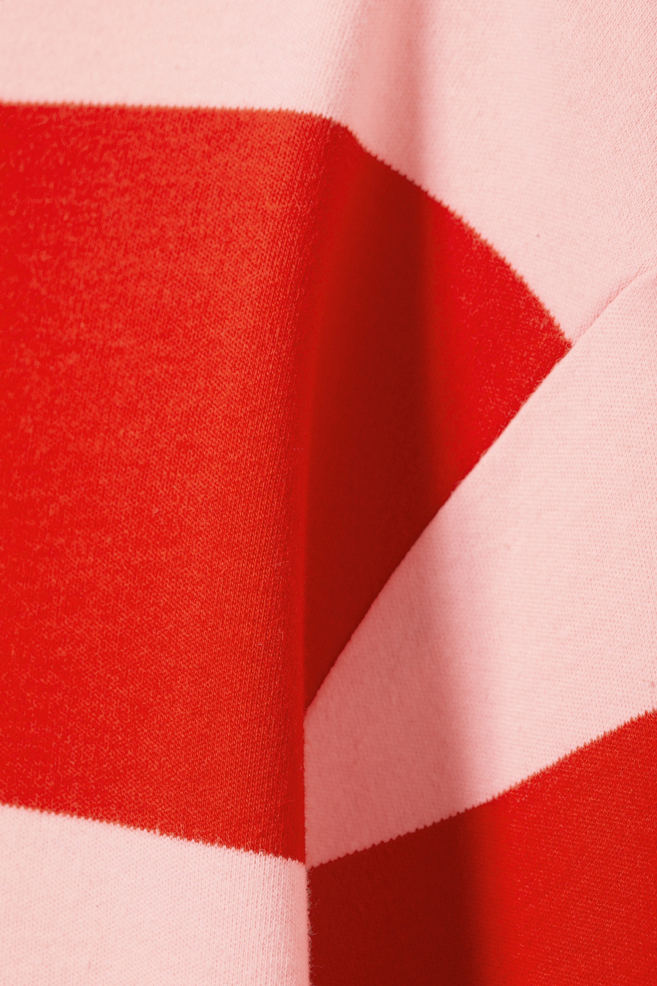 Red & Pink Stripes - Long-Sleeved Rugby Mini Dress - 2