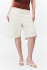 White - Black Stripe - Relaxed fit terry bermudashort met lage taille - 2