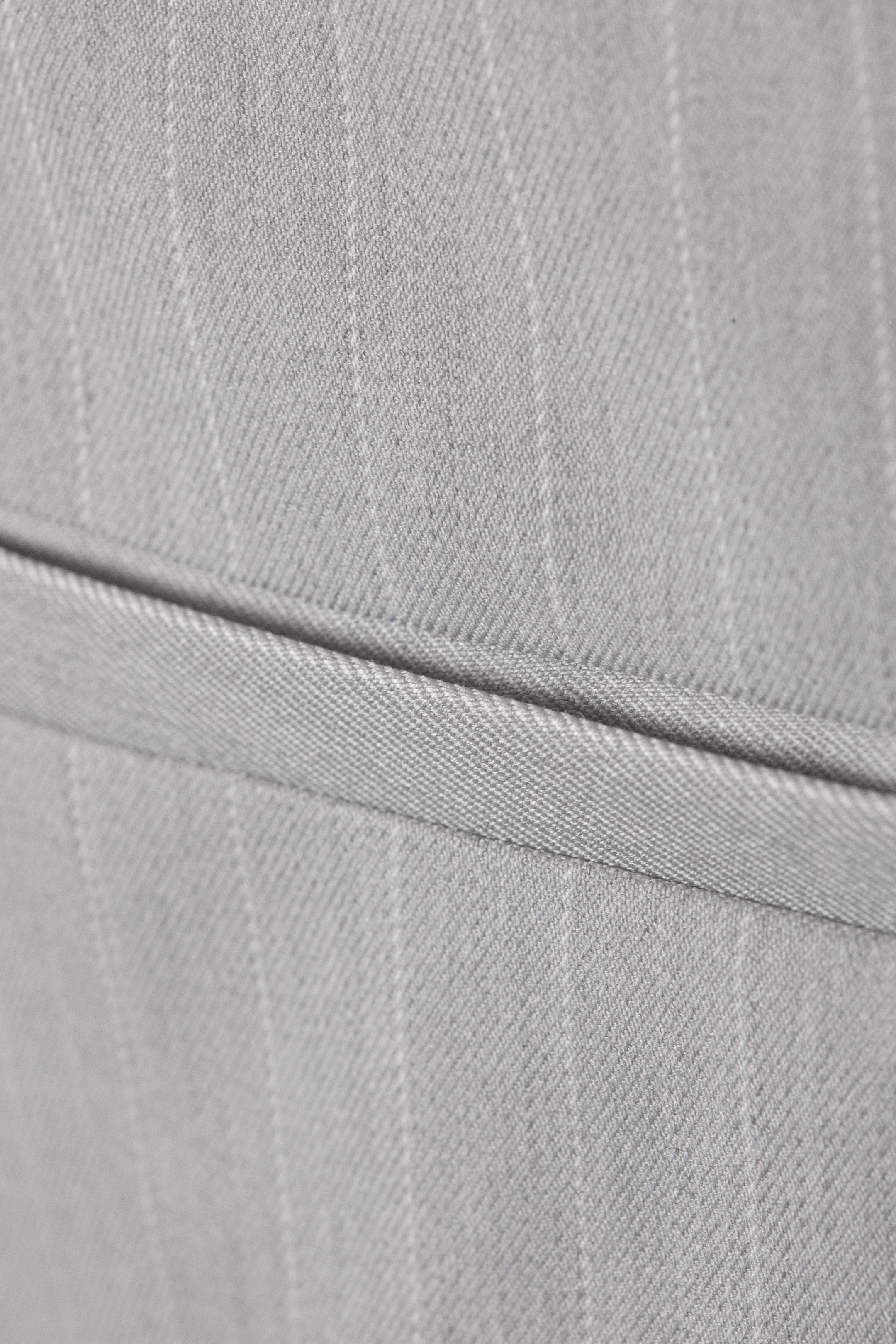 Hellgrau - Nadelstreifen - Niedrig taillierter Mini-Anzugrock - 5