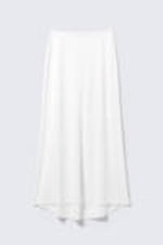 White - Flowy High-Low Maxi Skirt - 4