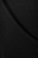 Black - Ribbed Mini Henley Top - 4