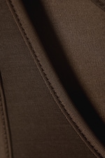 Dark Brown - Mini Jersey Tank Dress - 5