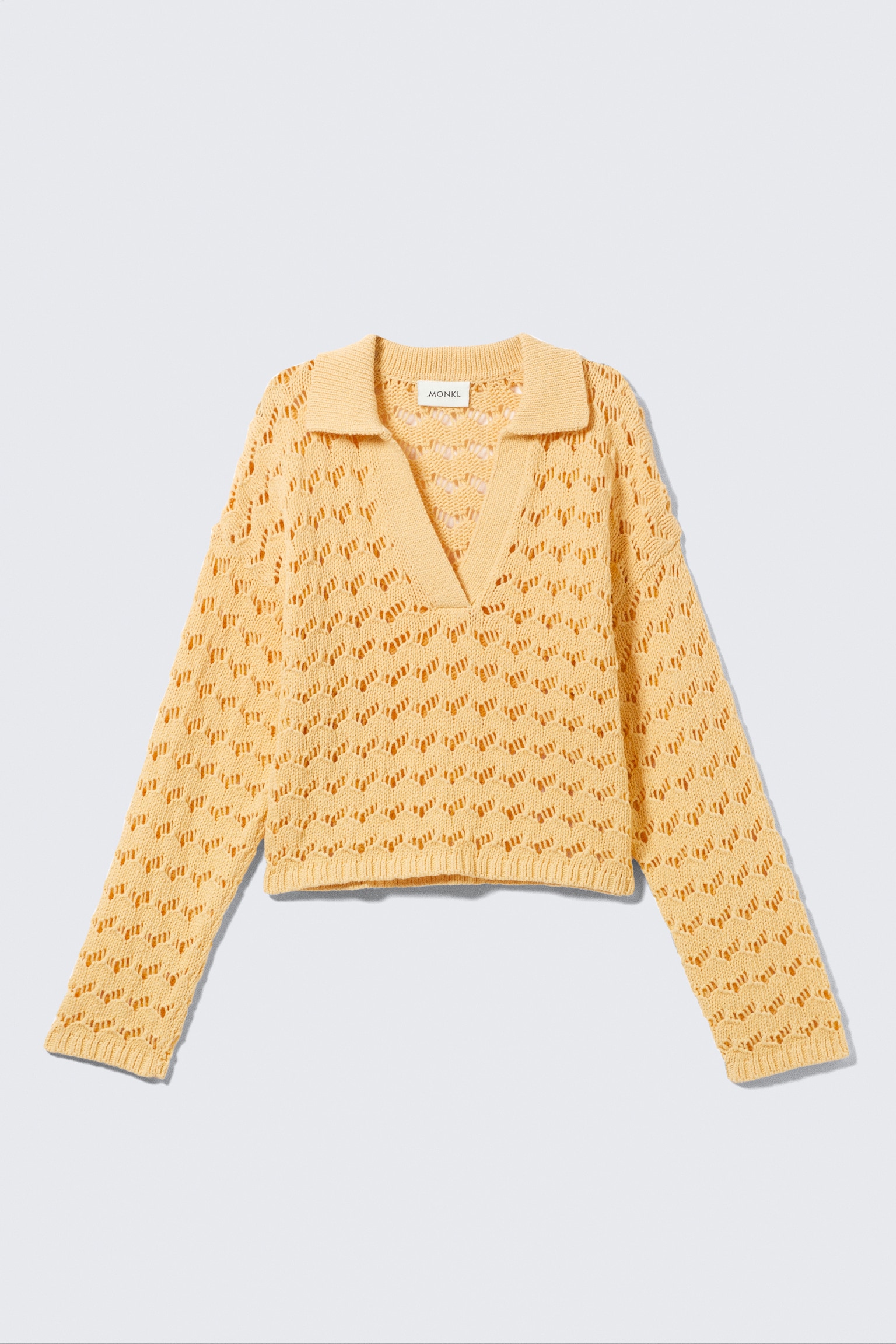Loose Open-Knit Sweater - Yellow/White & Dark Blue Stripe/Dark Khaki Green - 2