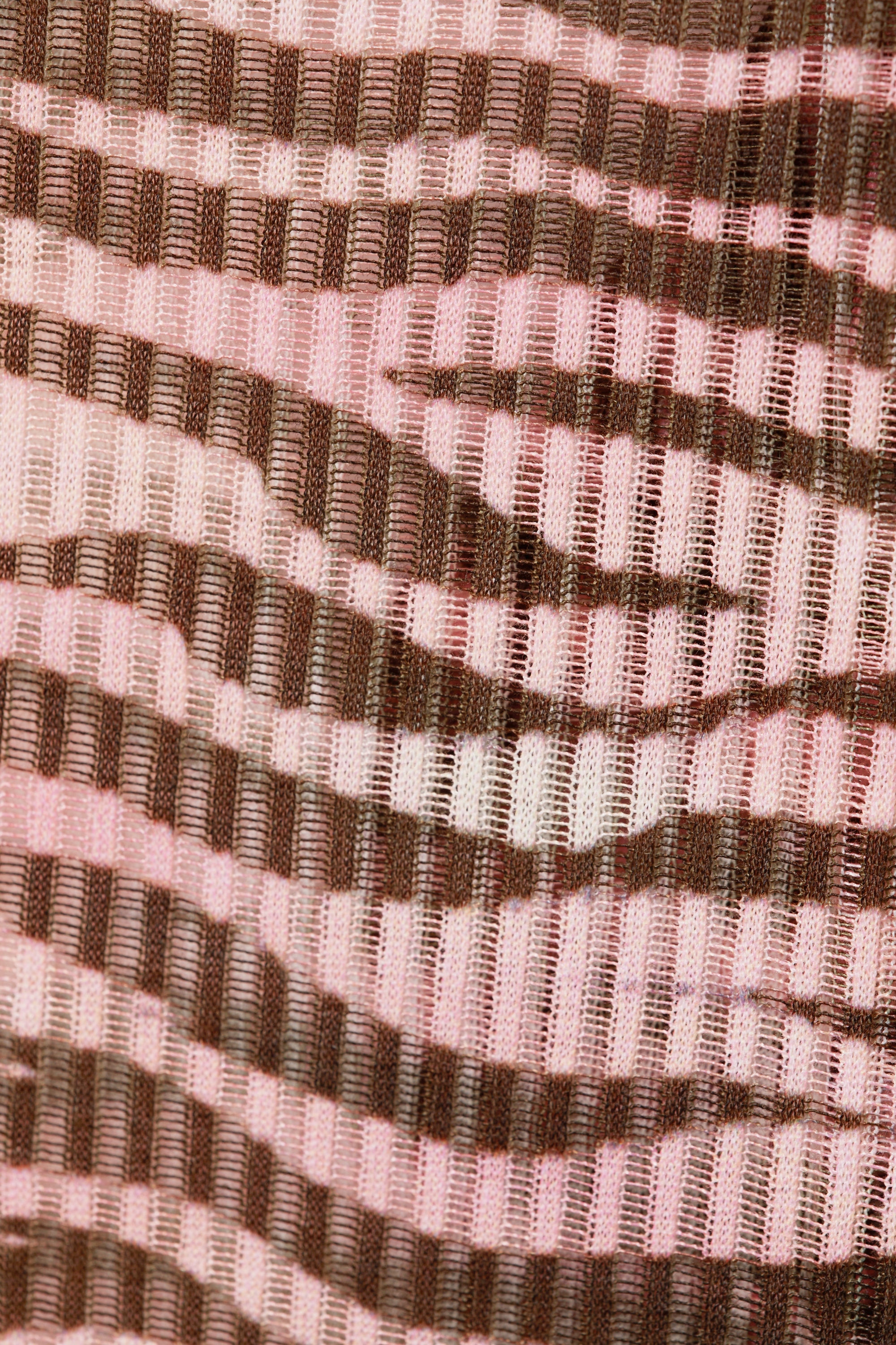 Tiger-striped Pink - Long-Sleeved Printed Mesh Top - 5