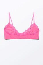 Bright Pink - Soft Pull-over Scoop Neck Bra - 1