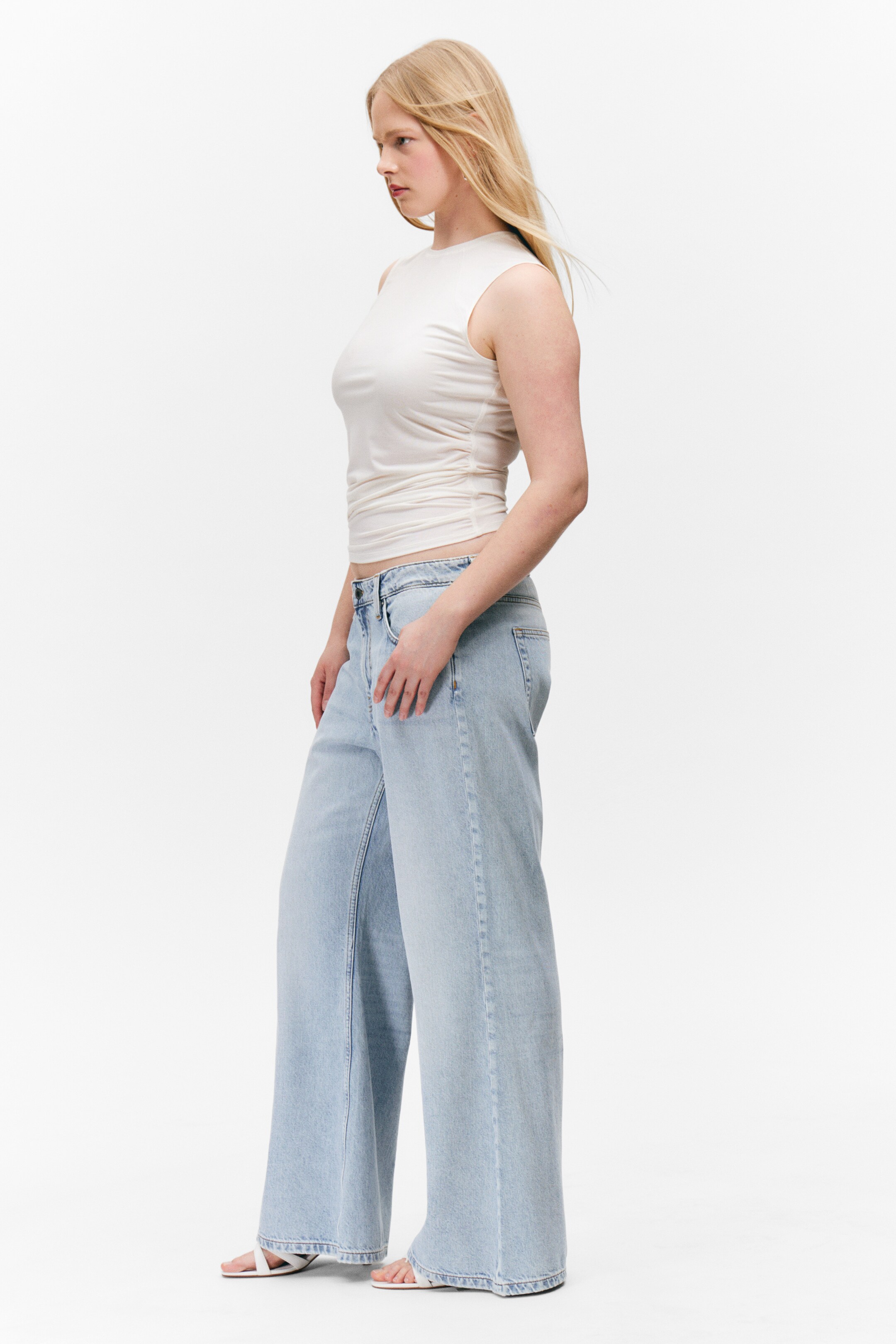 Agrandir l'image: Jean Kiri taille basse ample évasé - Bleu vénitien - FEMME | H&M BE 3