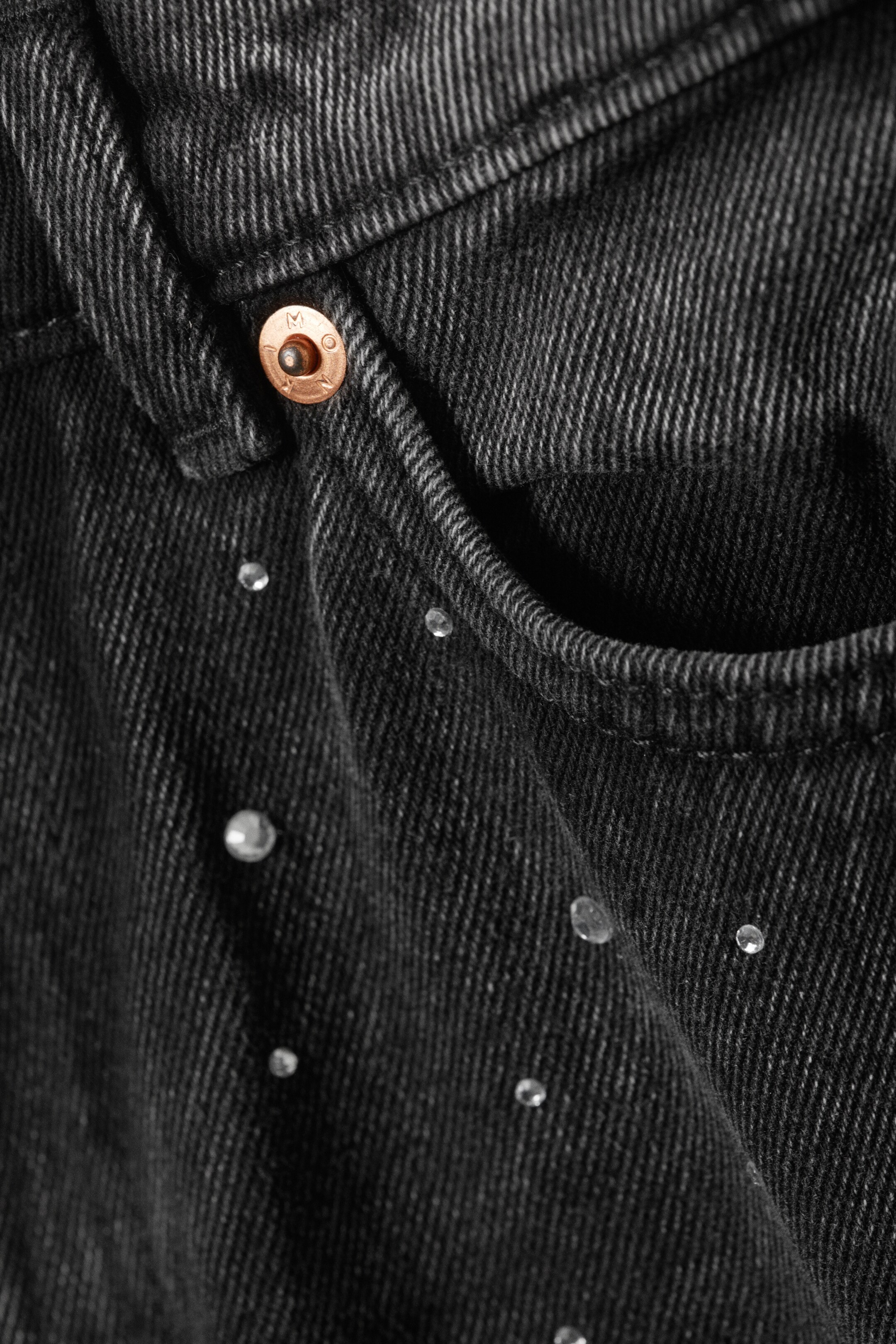 Agrandir l'image: Jean Paz taille mi-haute droit ornements - Noir à ornements - FEMME | H&M BE 2