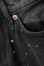 Embellished Black - Paz Mid Straight Embellished Jeans - 1