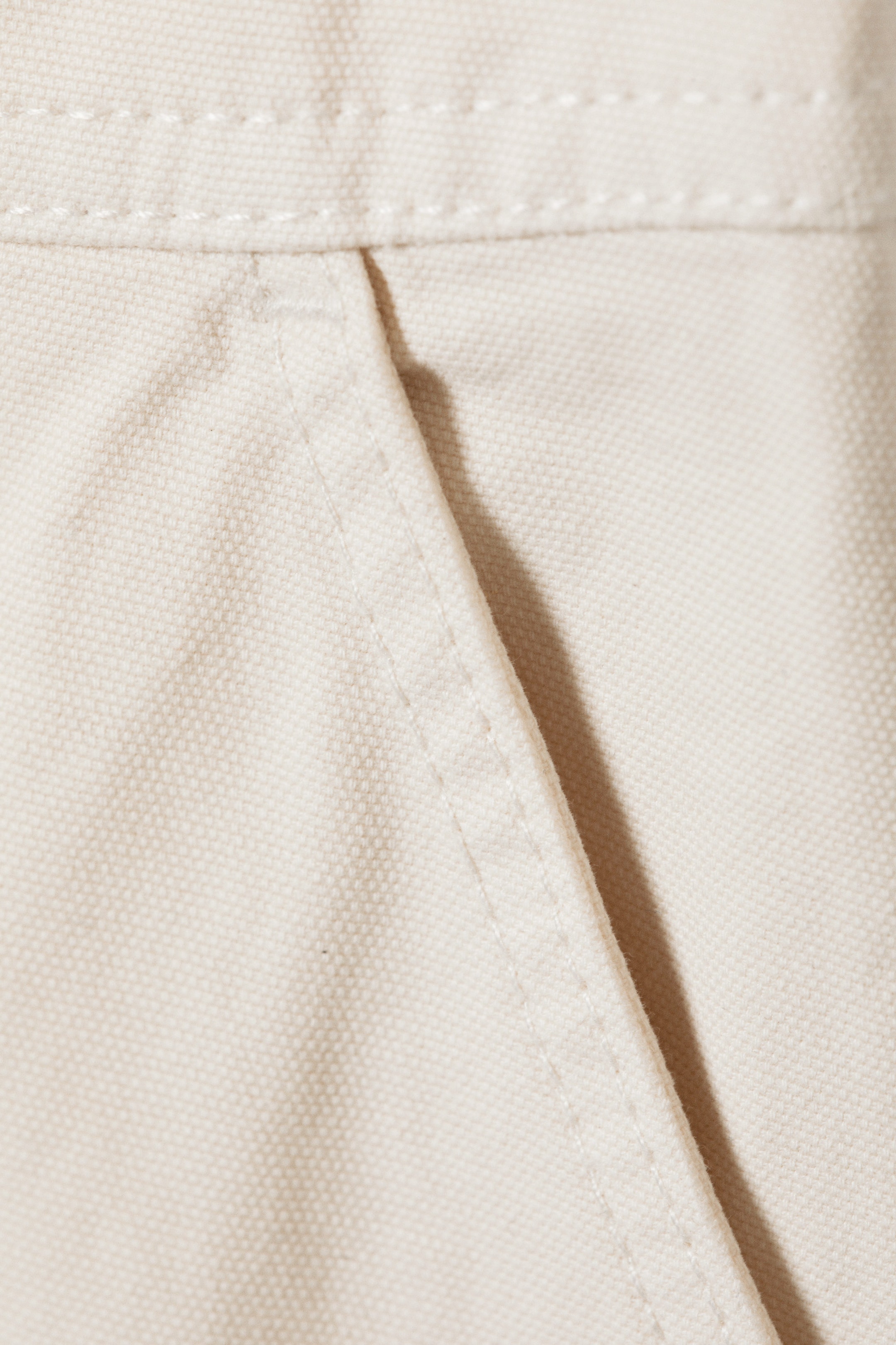 Cremeweiß - Mini-Cargorock aus Baumwolle - 5