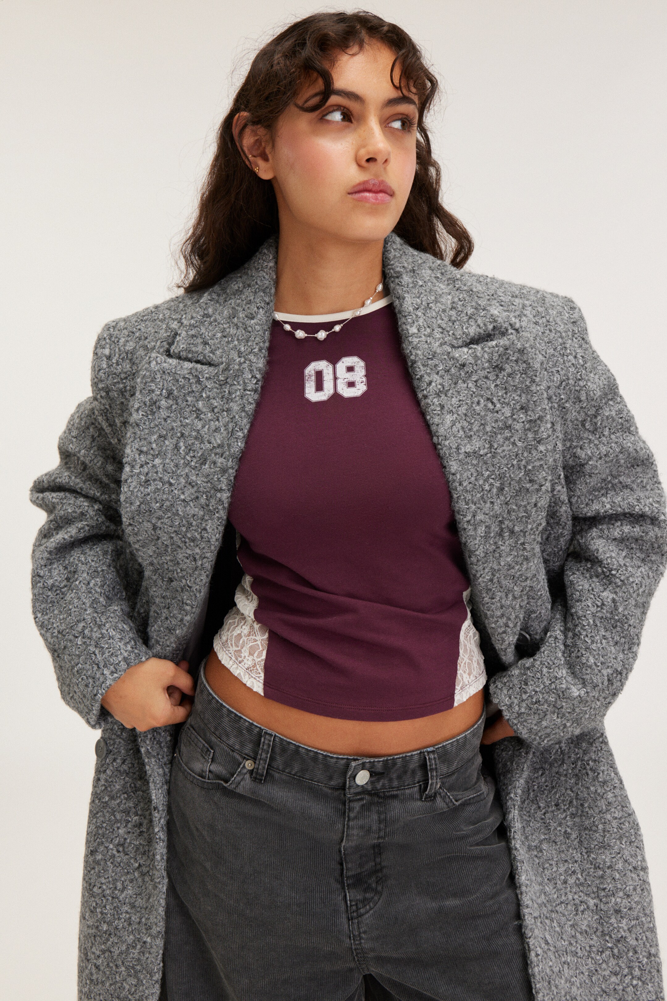 Grotere afbeelding bekijken: Lange, oversized double-breasted jas - Grijs - DAMES | H&M NL 2