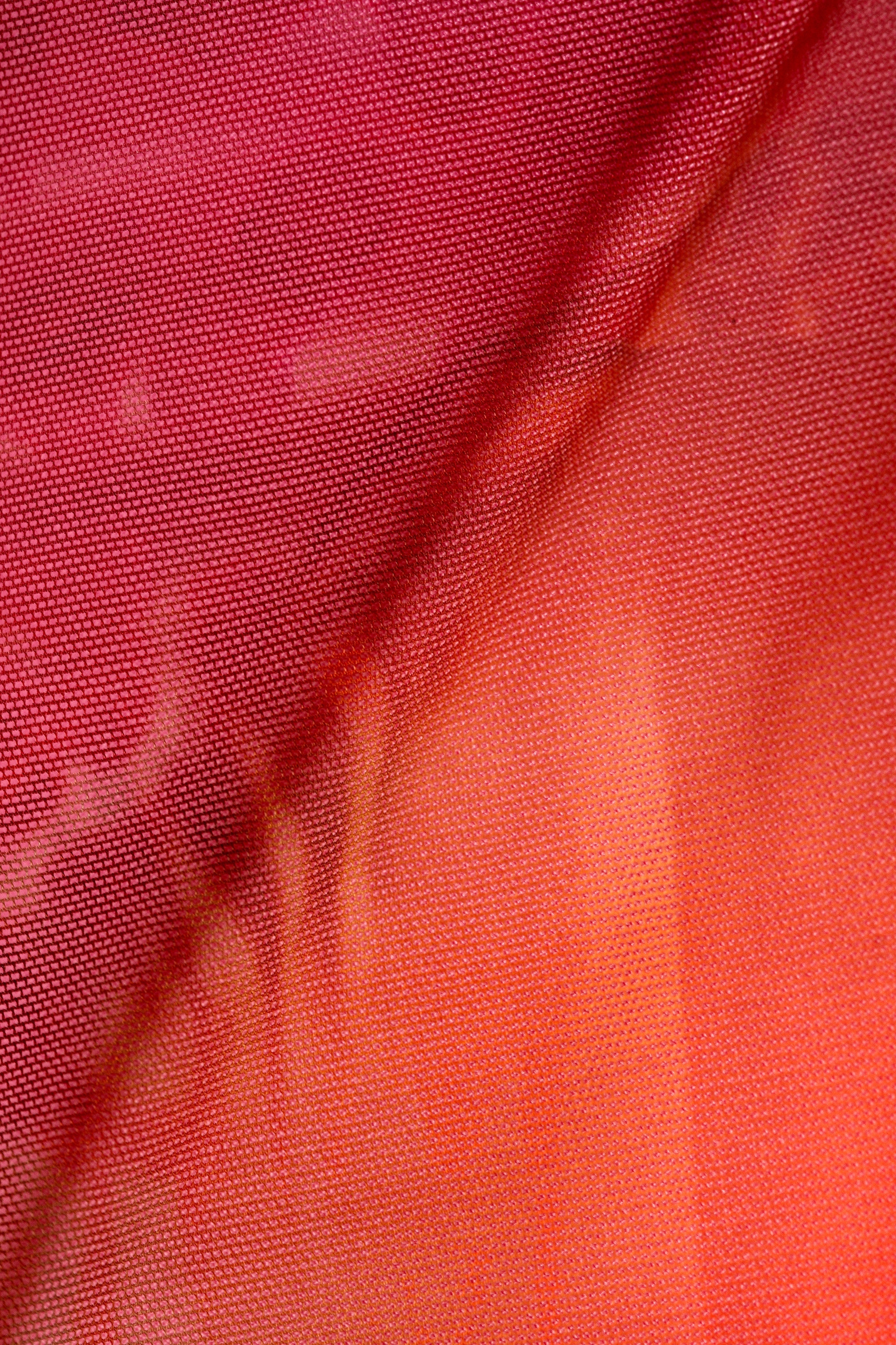 Pink & Rot - Abstrakte Blumen - Bandeau-Top aus bedrucktem Netzstoff - 4