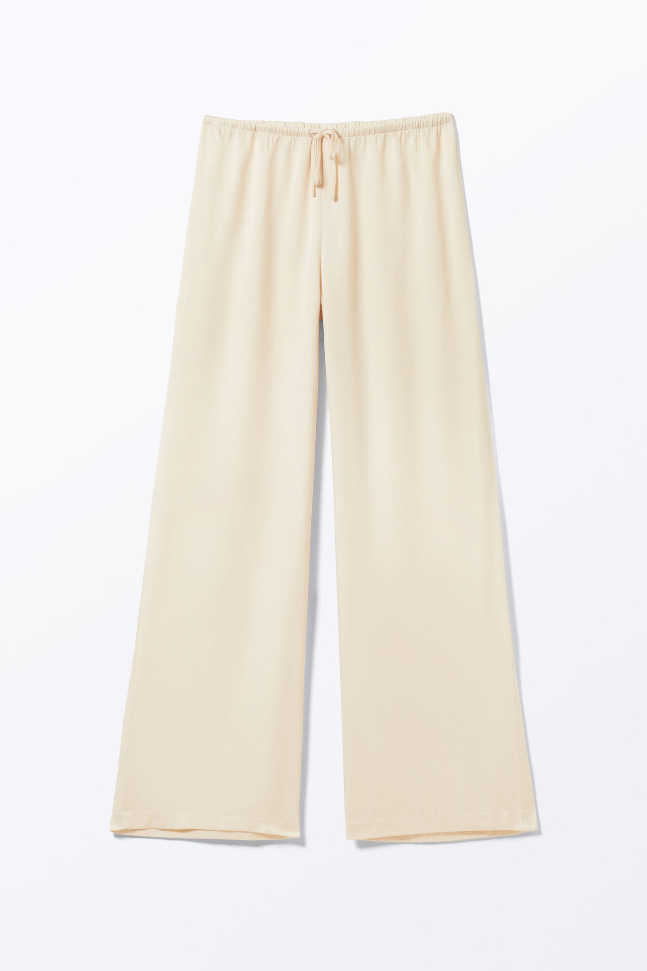 Dusty White - Low-Rise Relaxed Pull-on Trousers - 3