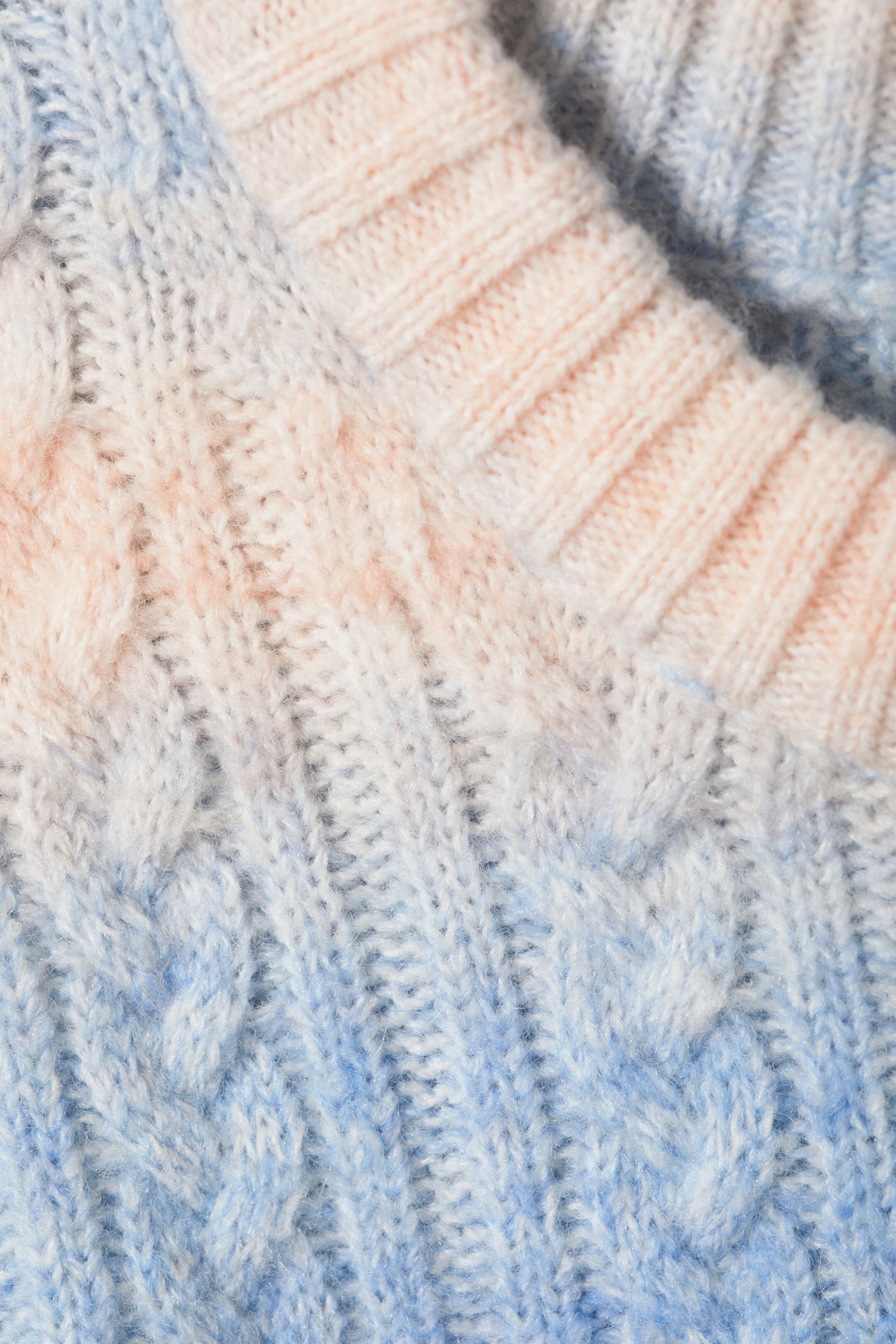 Größeres Bild ansehen: Pullover aus Zopfstrick mit Farbverlauf - Faded Blau gestreift - Ladies | H&M DE 5