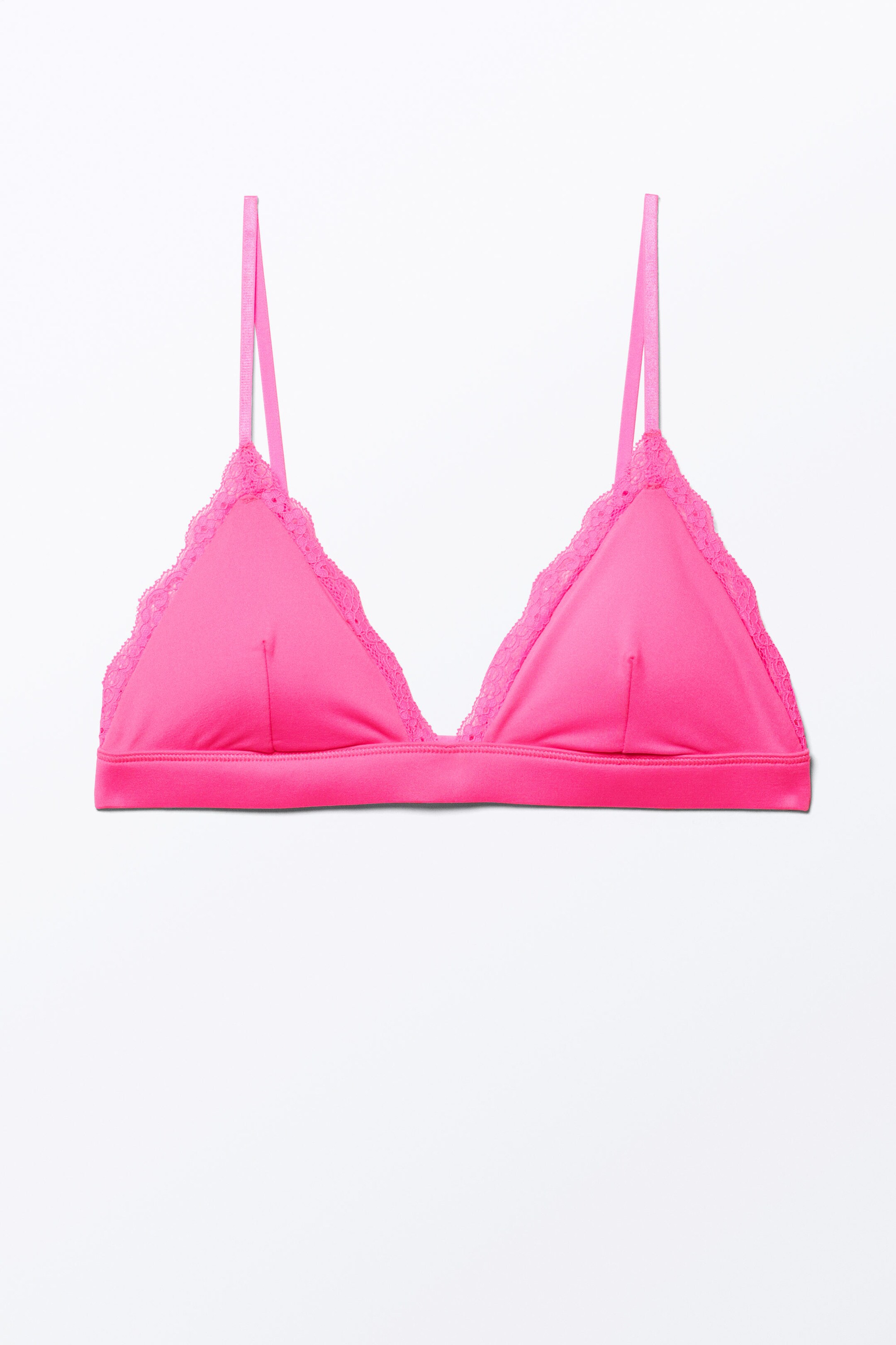 Hot Pink - Soft Padded Triangle Bra - 0