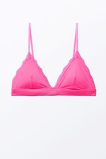 Hot Pink - Soft Padded Triangle Bra - 0