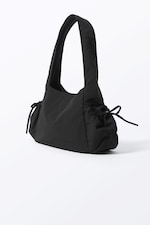 Black - Rectangular Shoulder Bag - 1