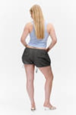 Dunkelgrau meliert - Mini-Cargo-Shorts mit Kordelzug - 3