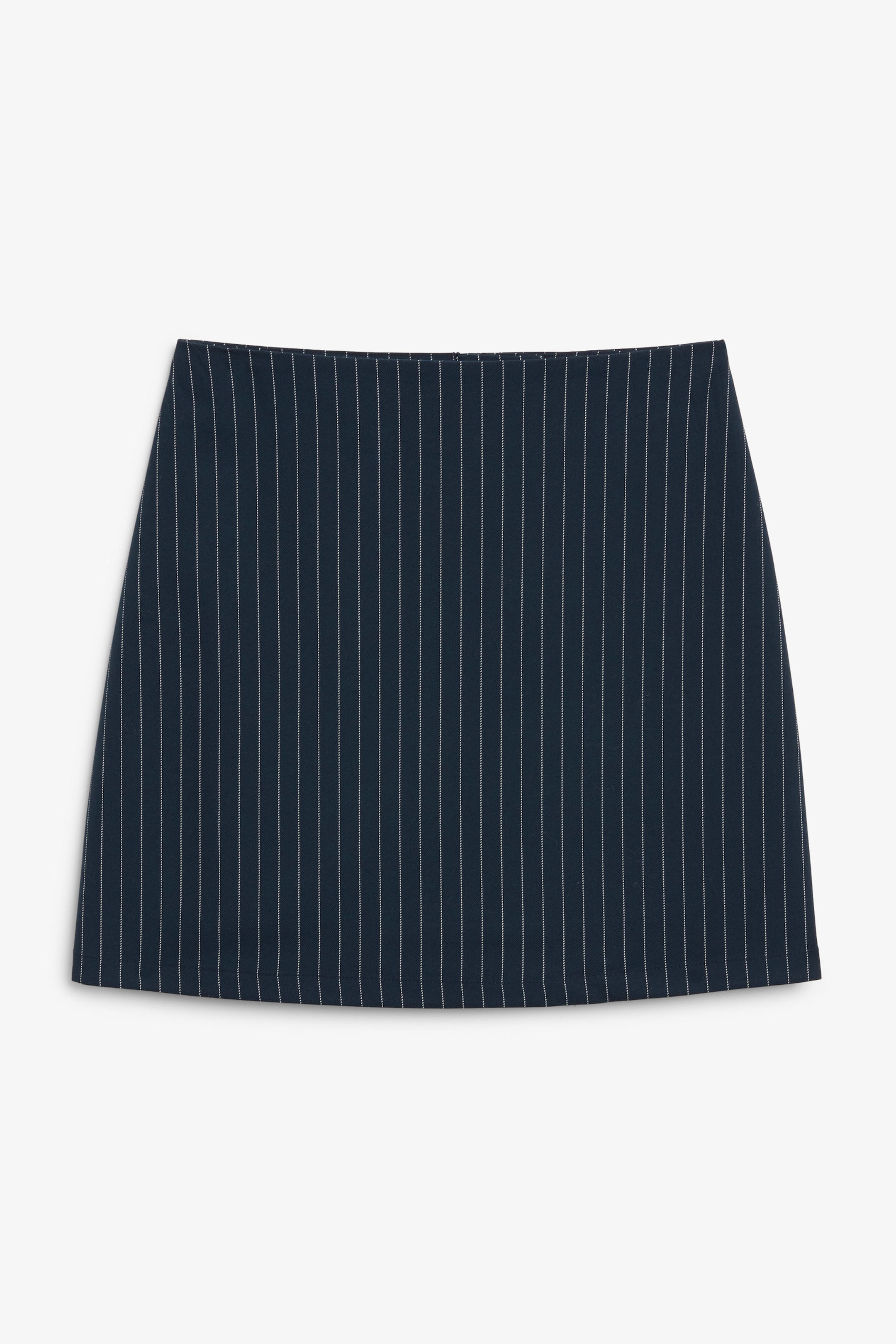 Navy pinstripe - A-line mini skirt - 0